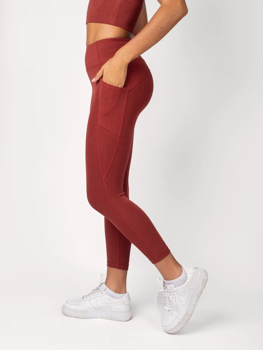 PlantTec™ Organic Crop/Petite Leggings | Redwood 5