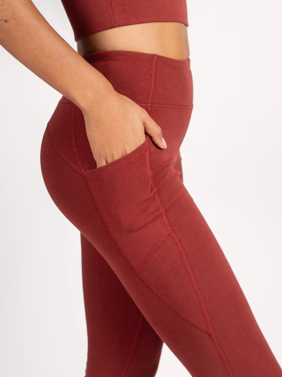 PlantTec™ Organic Crop/Petite Leggings | Redwood 6
