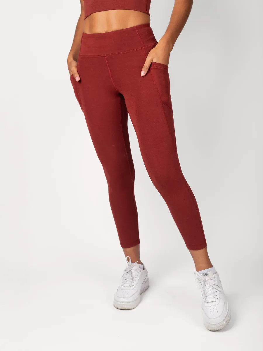 PlantTec™ Organic Crop/Petite Leggings | Redwood 7