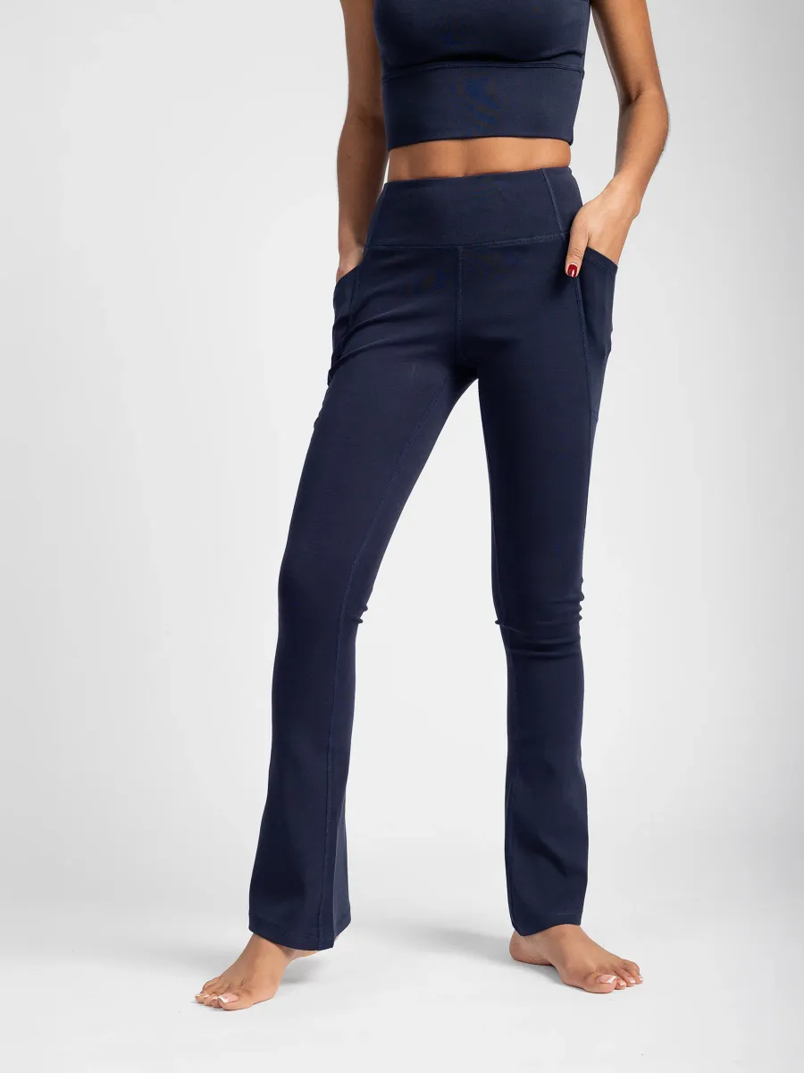 PlantTec™ Organic Flare Leggings | Ocean 3