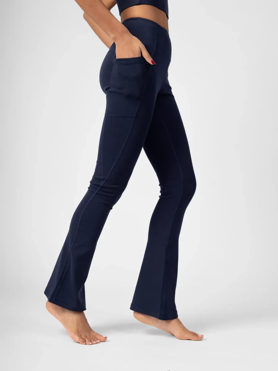 PlantTec™ Organic Flare Leggings | Ocean 8