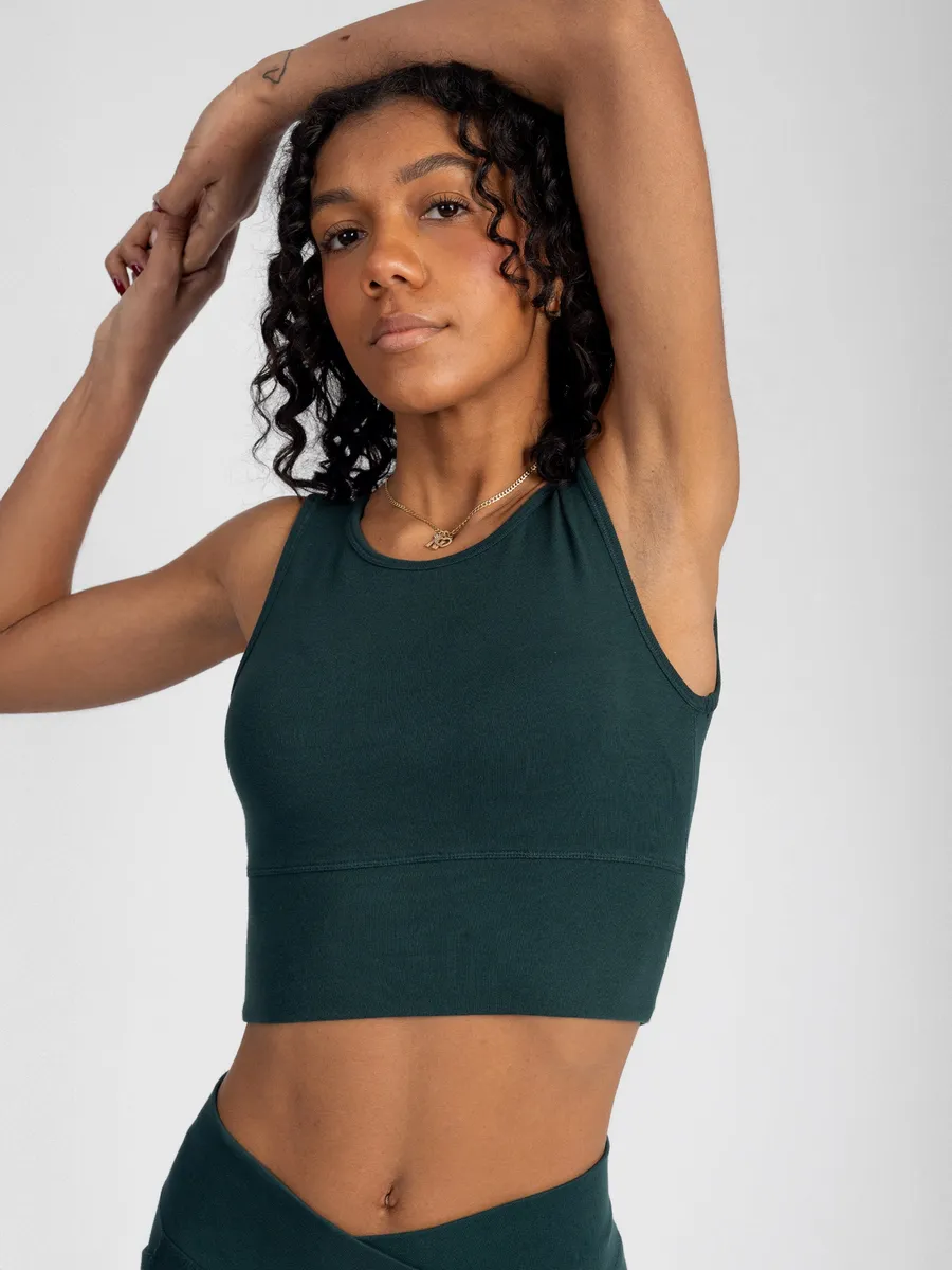 PlantTec™ Organic Reversible Crop Tank | Monstera