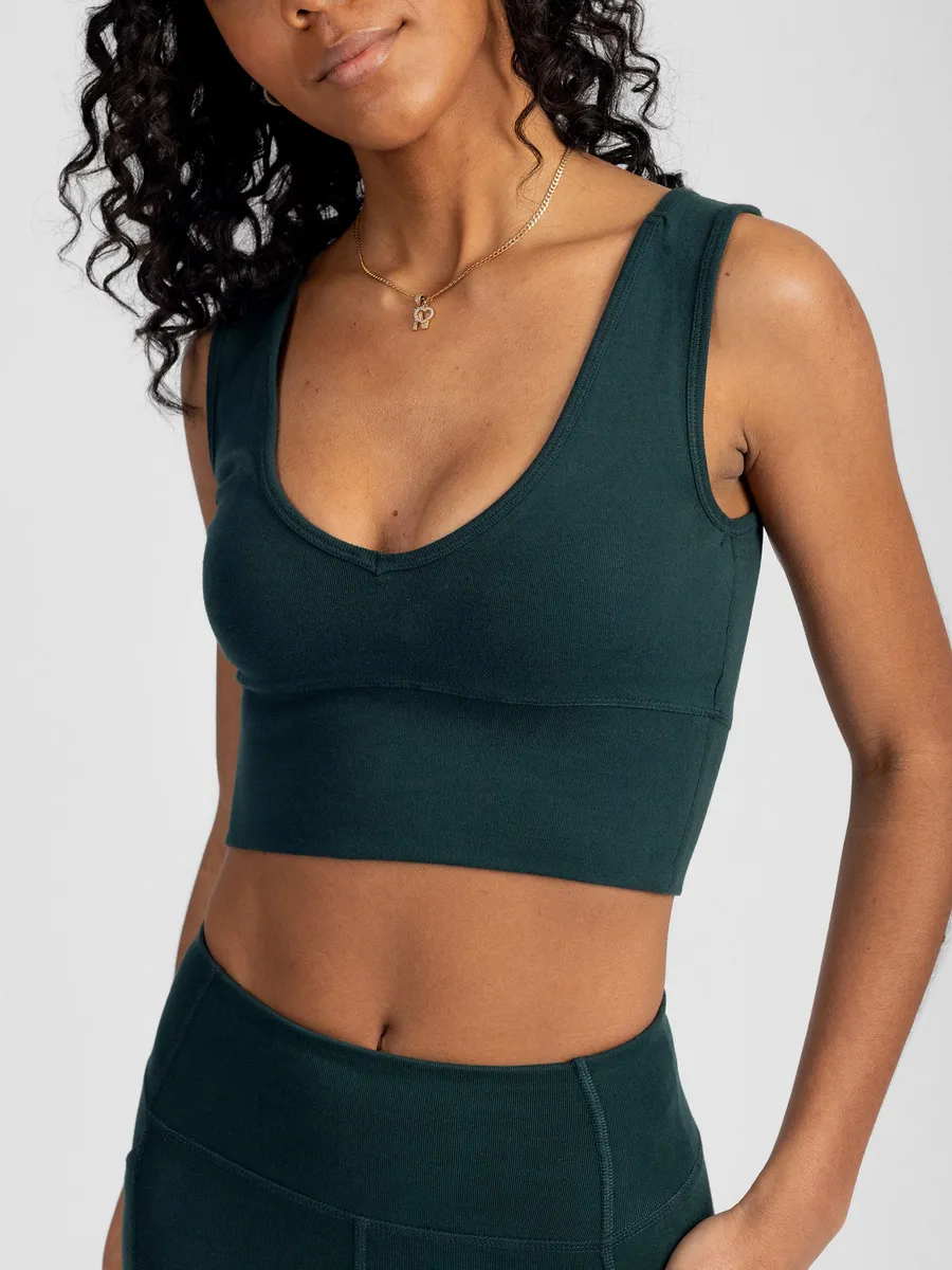 PlantTec™ Organic Reversible Crop Tank | Monstera 3