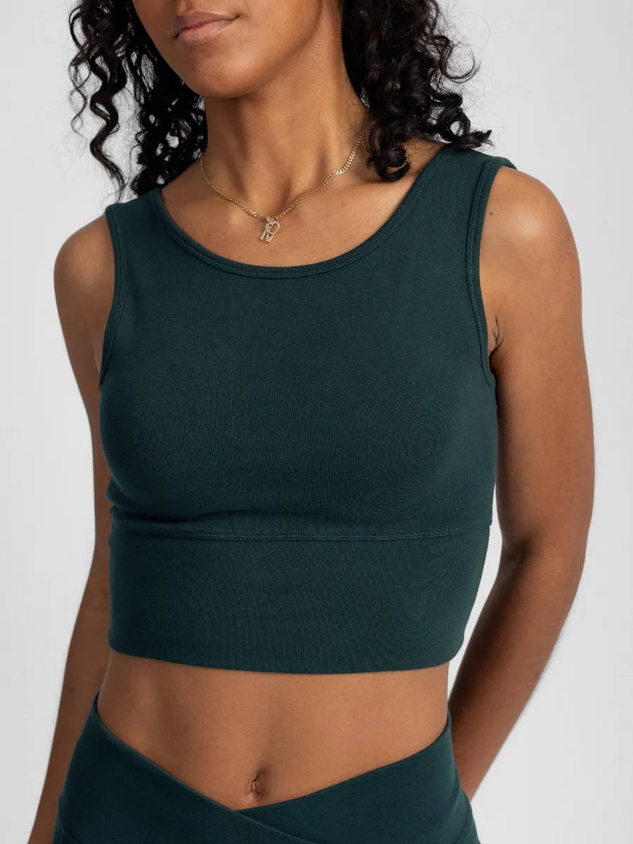 PlantTec™ Organic Reversible Crop Tank | Monstera 9