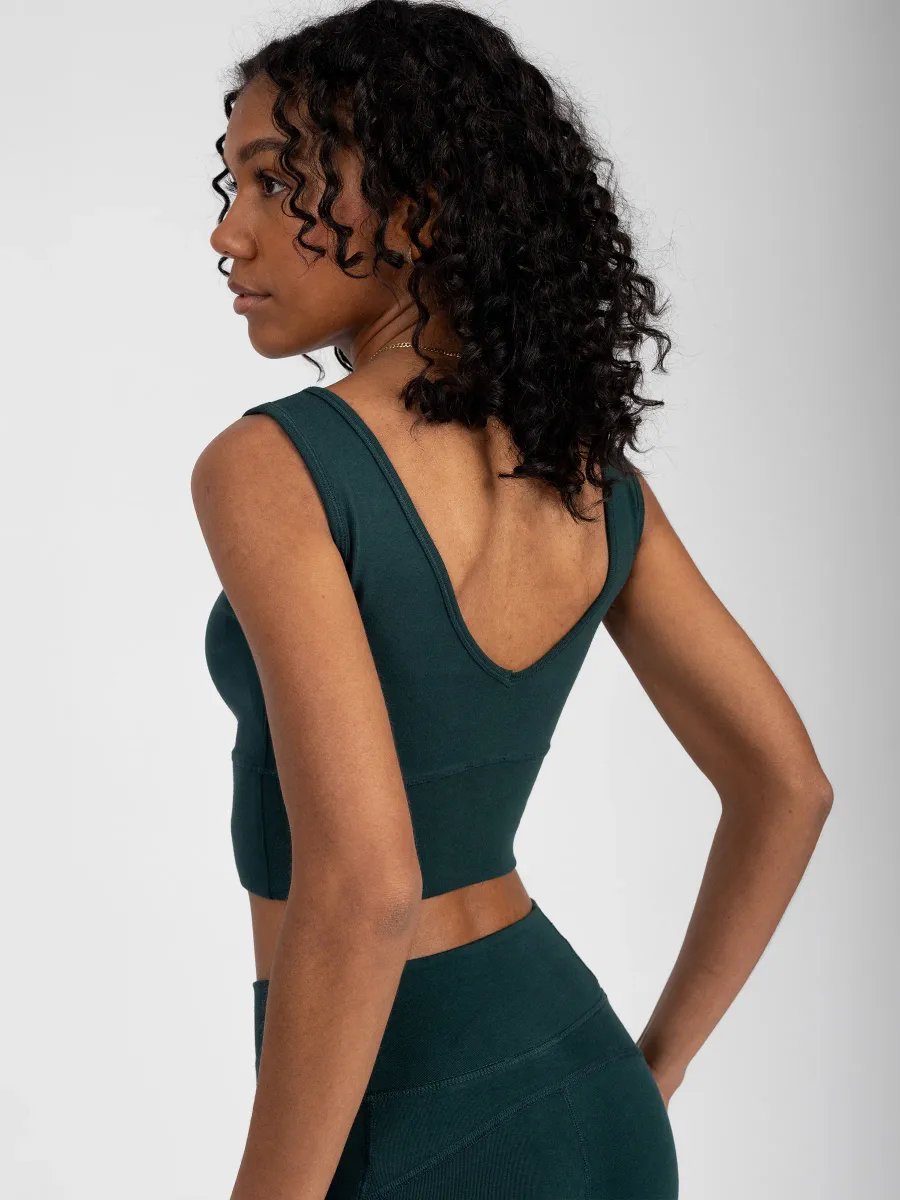 PlantTec™ Organic Reversible Crop Tank | Monstera 9