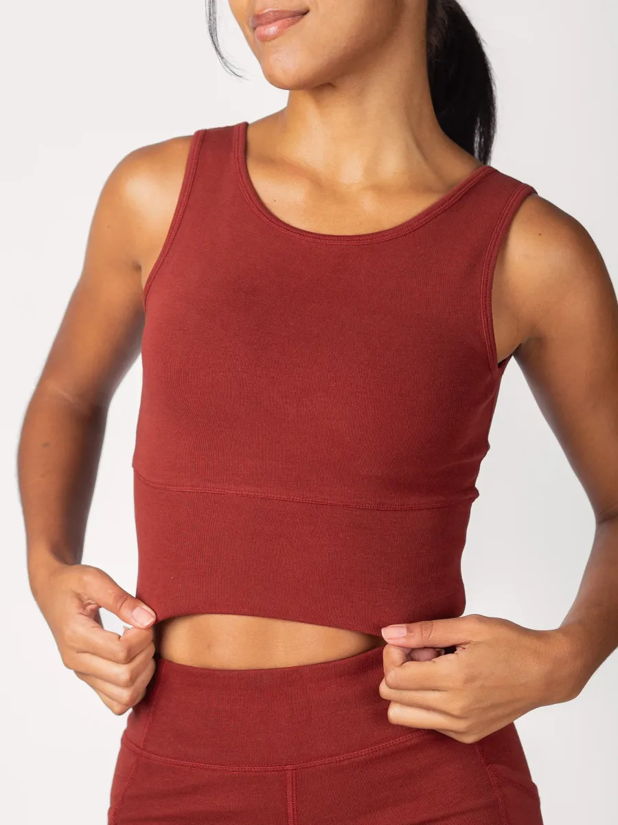 PlantTec™ Organic Reversible Crop Tank | Redwood