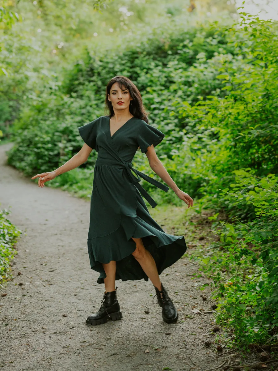 Ruffle Wrap Dress | Monstera 2