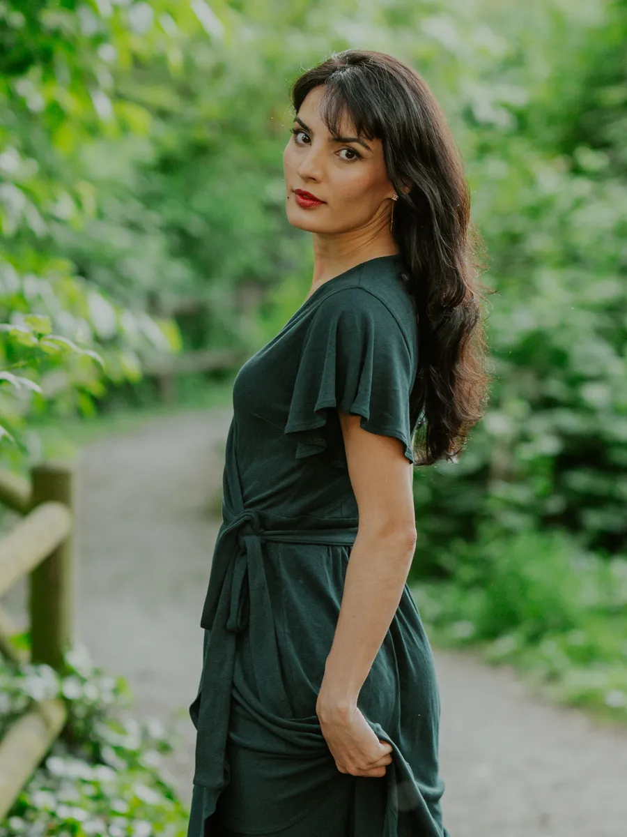 Ruffle Wrap Dress | Monstera 3