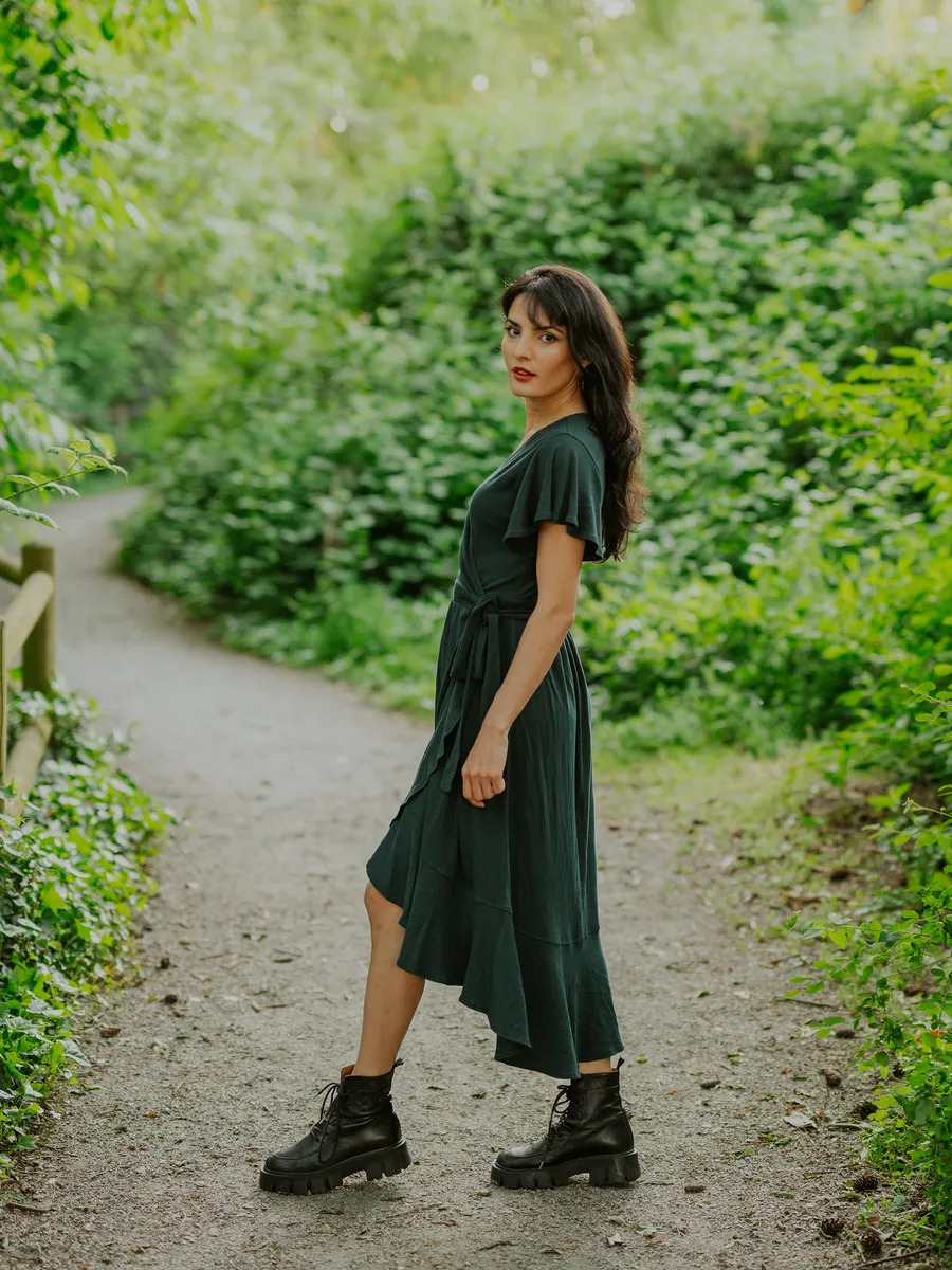 Ruffle Wrap Dress | Monstera 4
