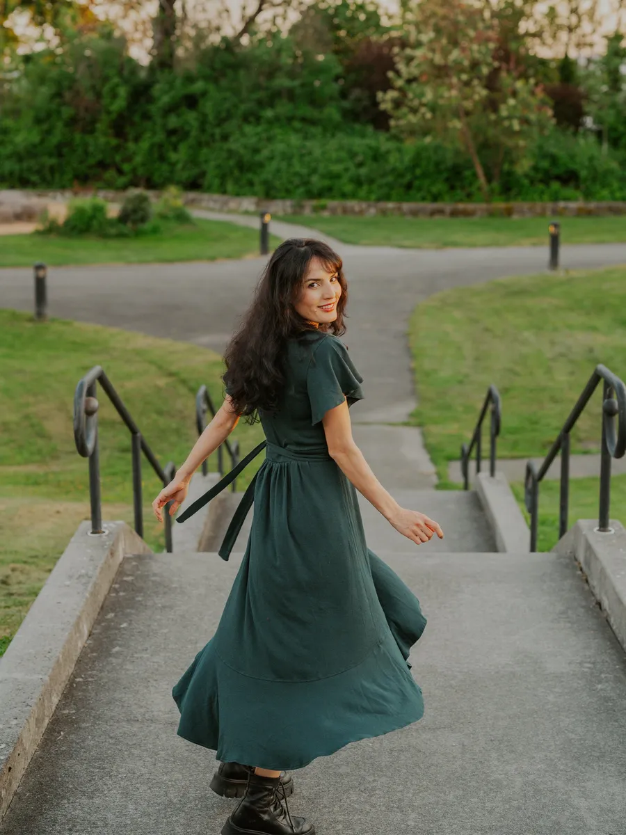 Ruffle Wrap Dress | Monstera 5