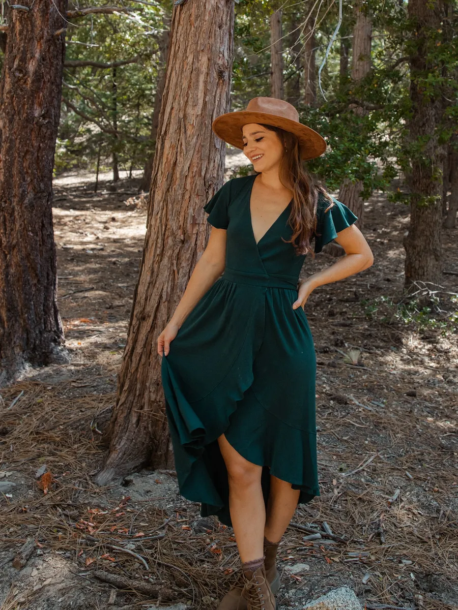 Ruffle Wrap Dress | Monstera 7