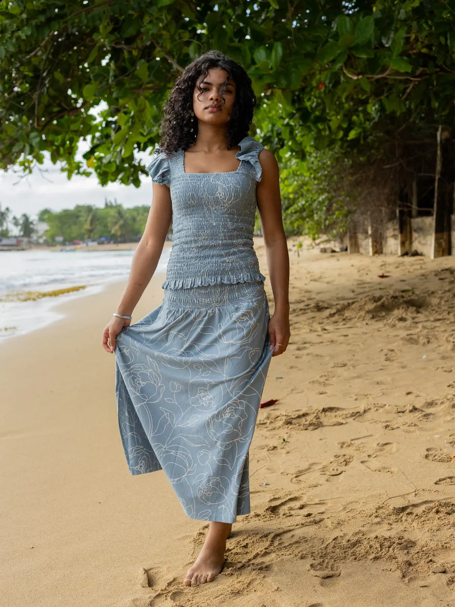 Smocked Skirt | Garden Rose 2