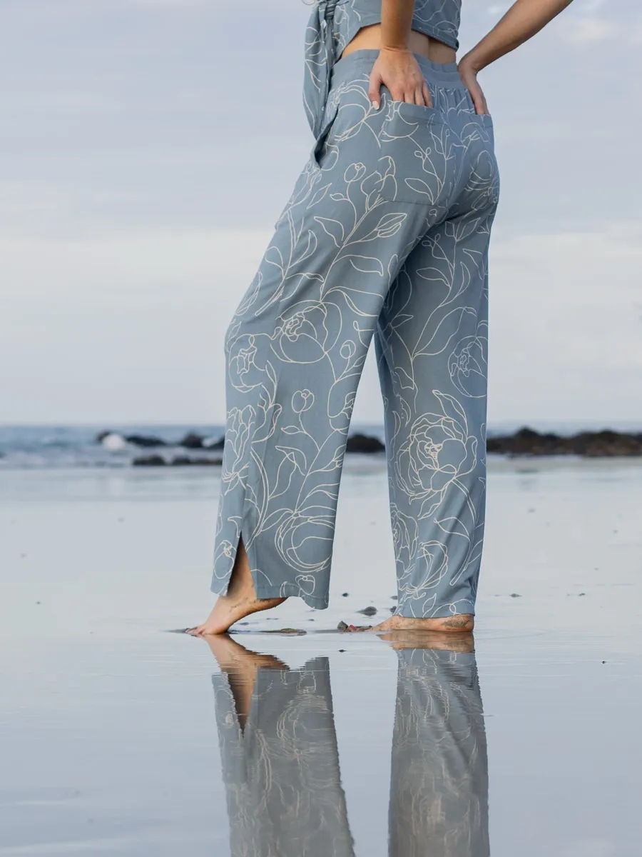 Wide Leg Pants | Garden Rose 3