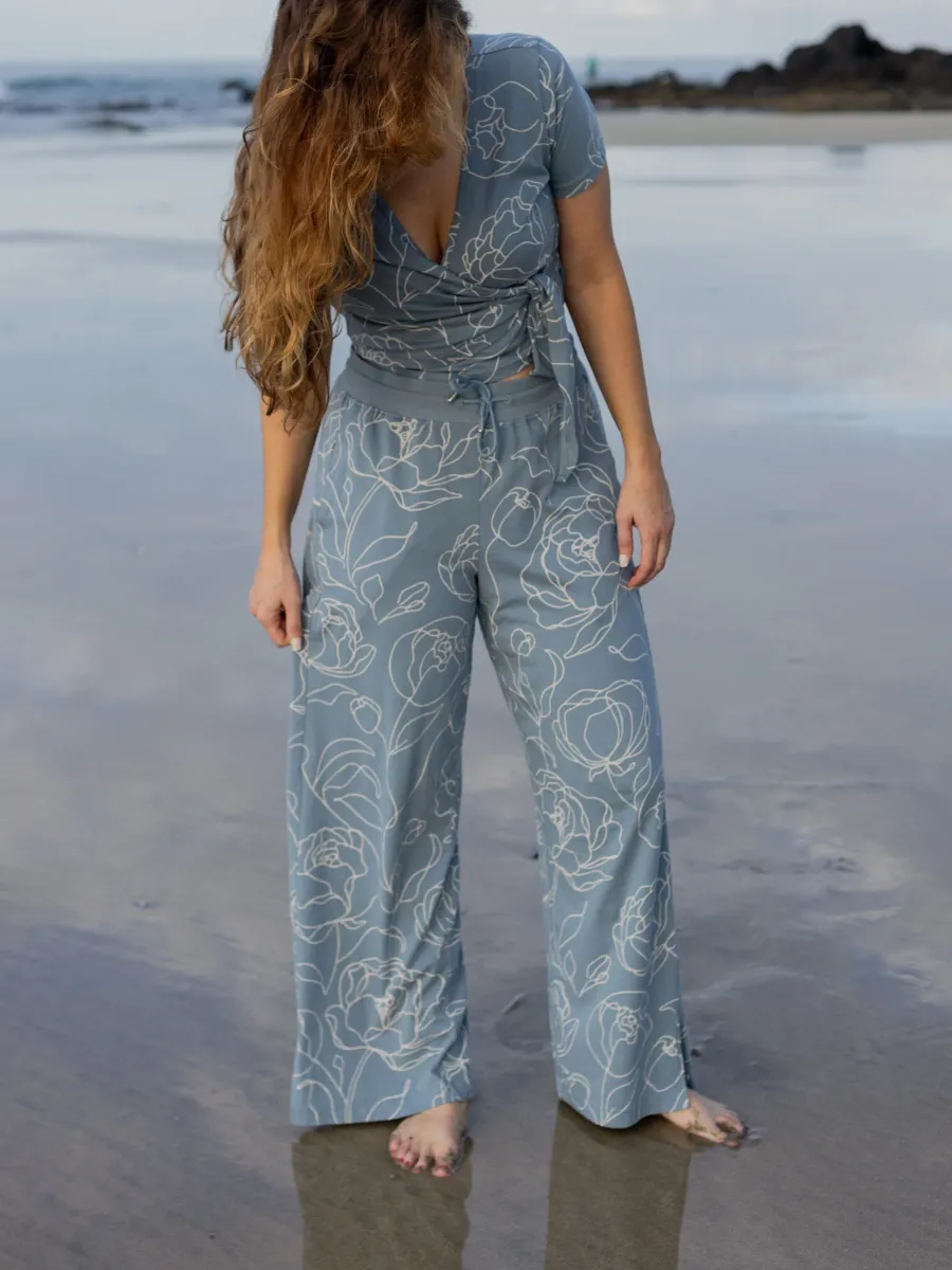 Wide Leg Pants | Garden Rose 4