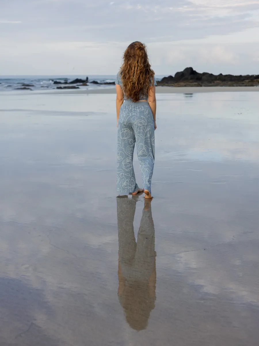 Wide Leg Pants | Garden Rose 5