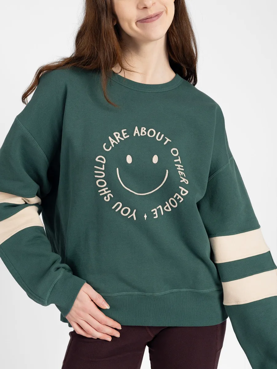 YOU SHOULD CARE Embroidered Organic Pullover 2