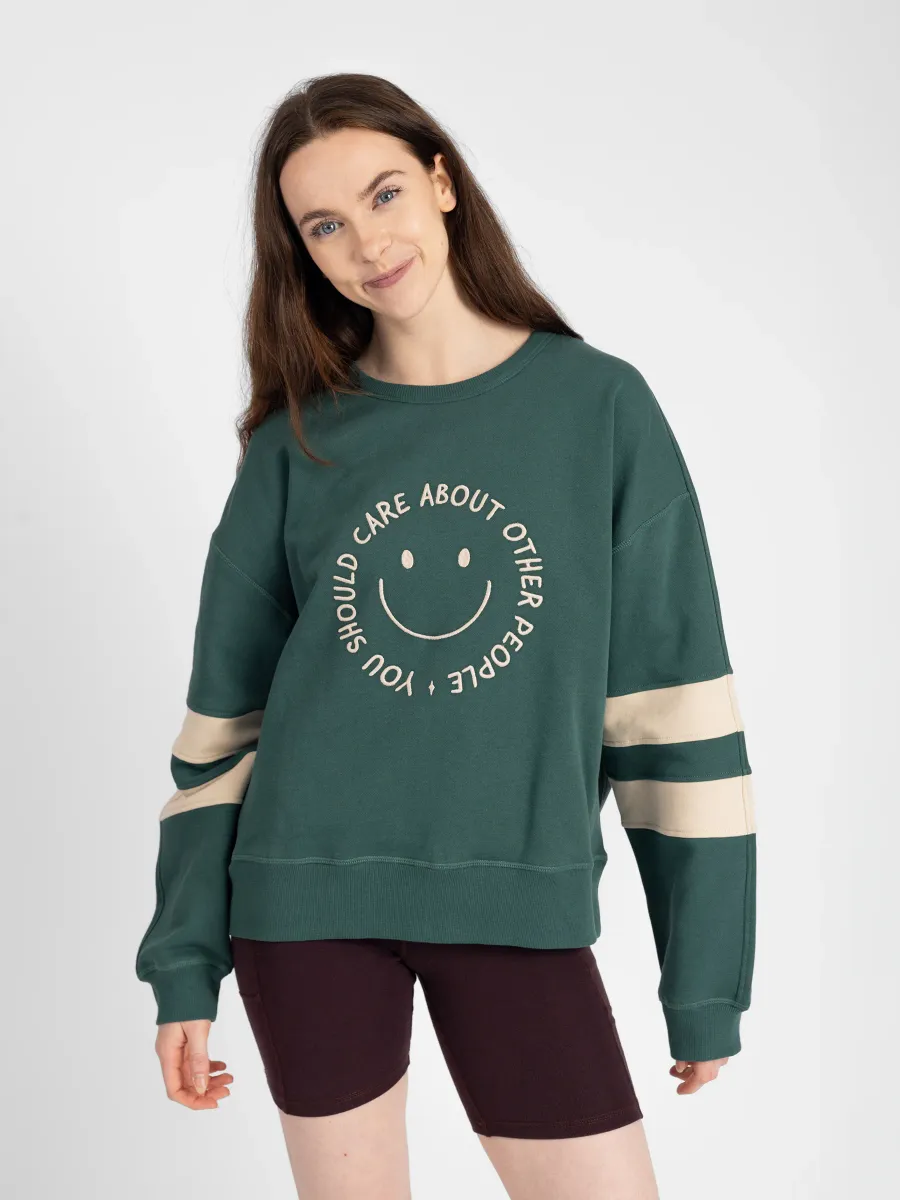 YOU SHOULD CARE Embroidered Organic Pullover 5