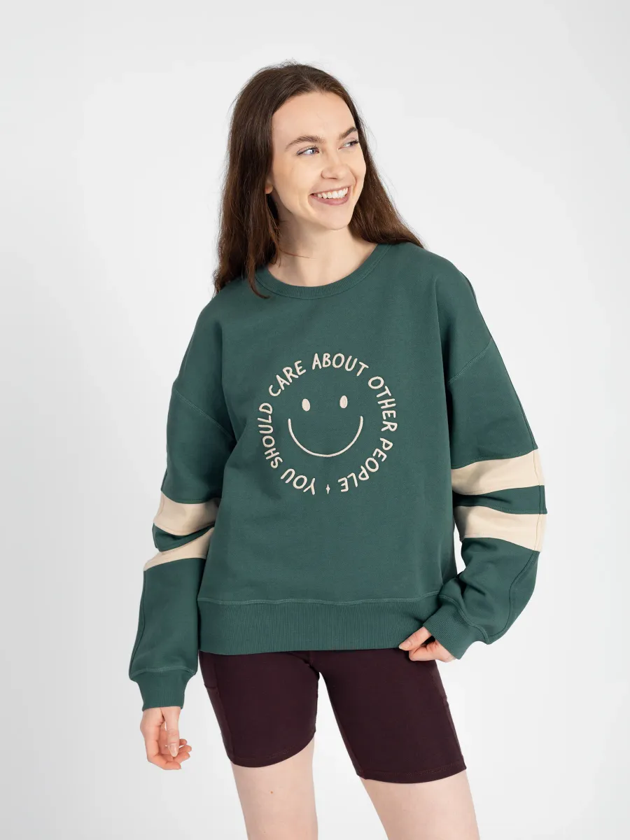 YOU SHOULD CARE Embroidered Organic Pullover 6