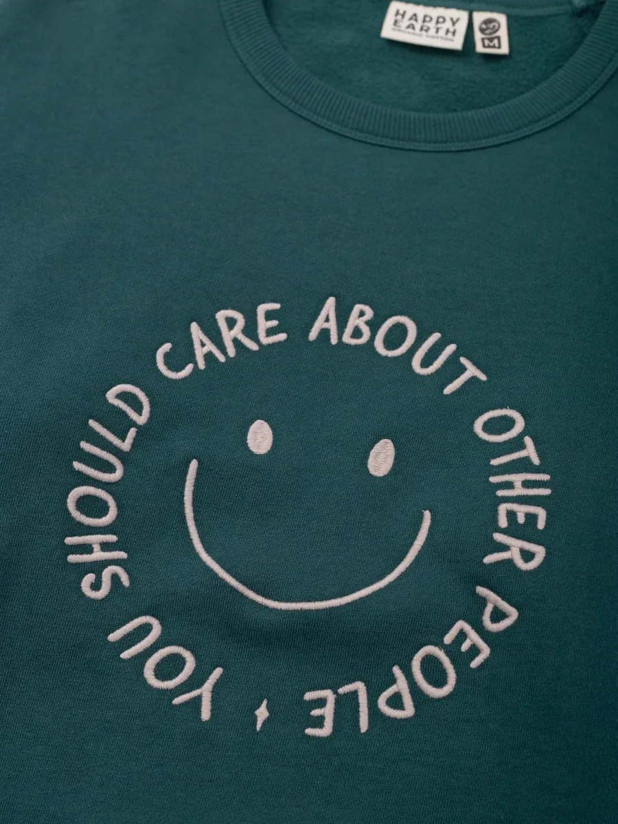 YOU SHOULD CARE Embroidered Organic Pullover 8