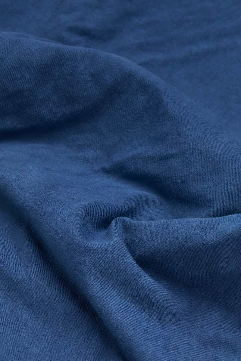 Indigo Dyed Men's Organic Crew Tee 4