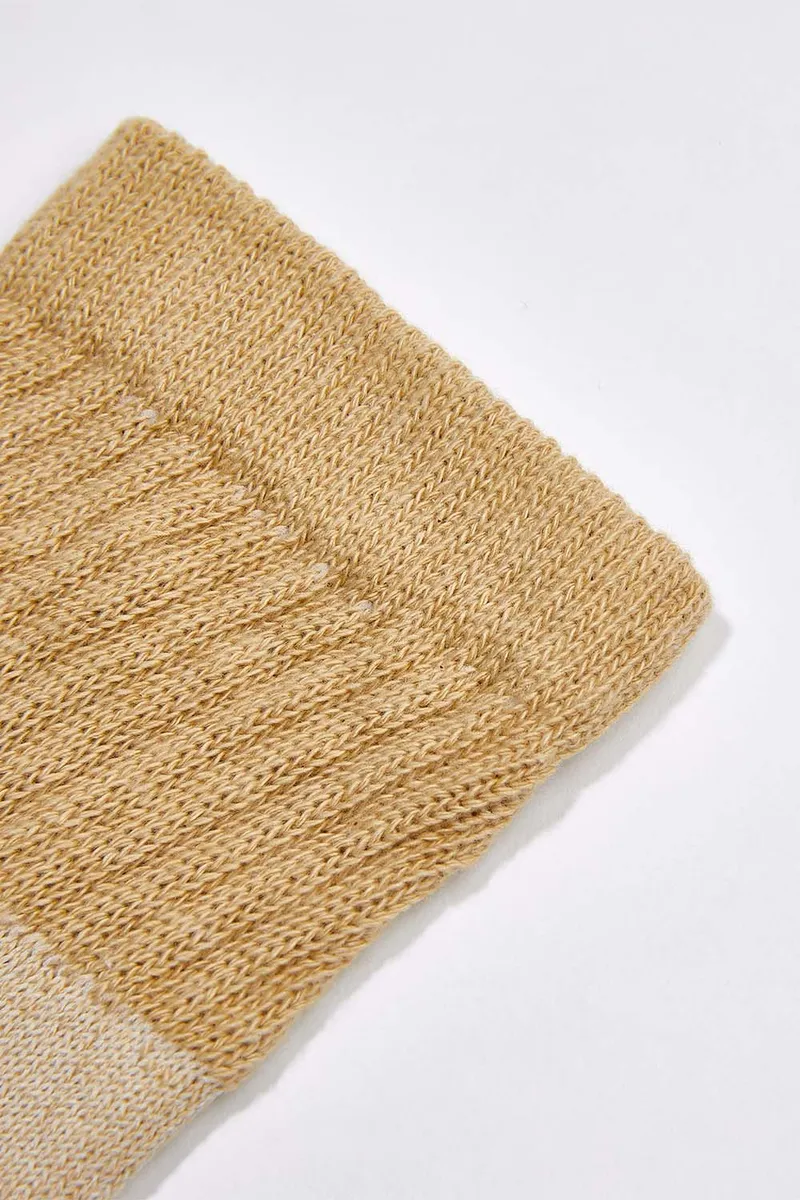 Men's 3 Pack Organic Cotton Socks Tan-Green Ankle 4