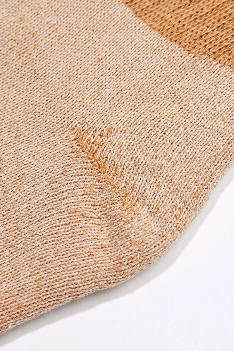 Men's Organic Cotton Socks Brown Crew 5