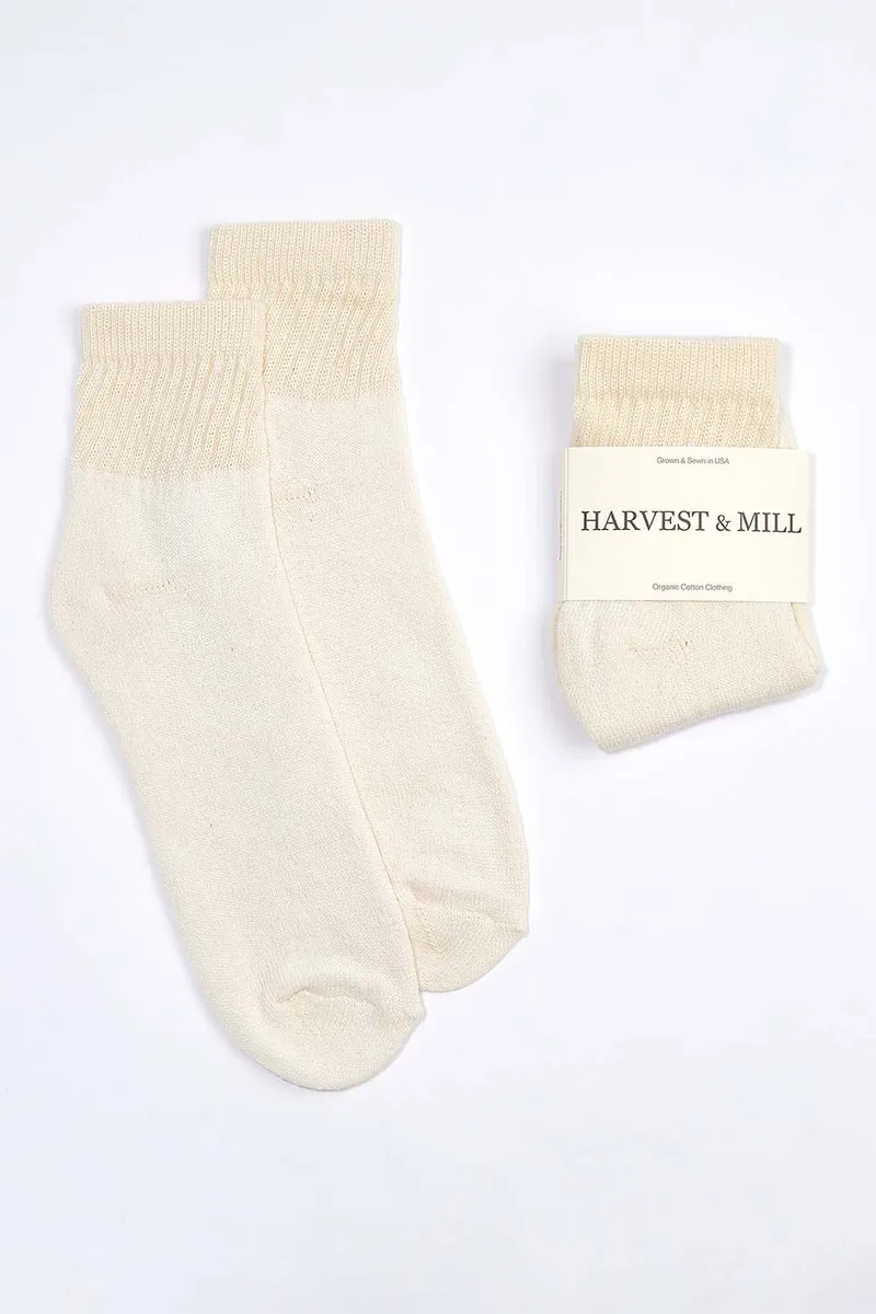 Men's Organic Cotton Socks Natural-White Ankle