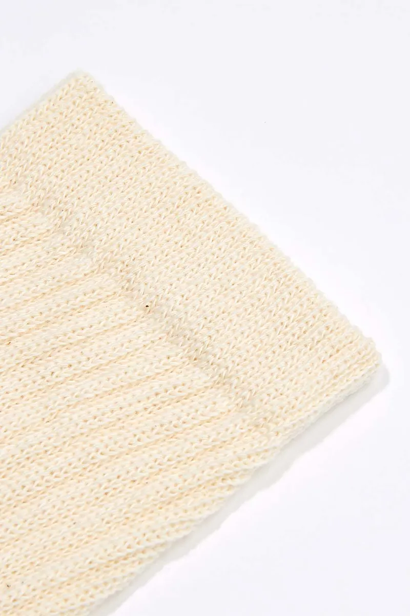 Men's Organic Cotton Socks Natural-White Crew 4