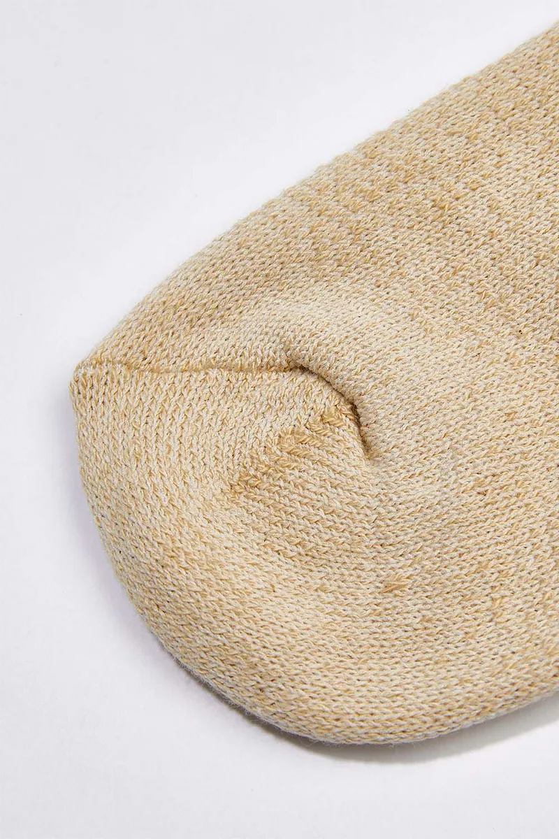 Men's Organic Cotton Socks Tan-Green Ankle 6