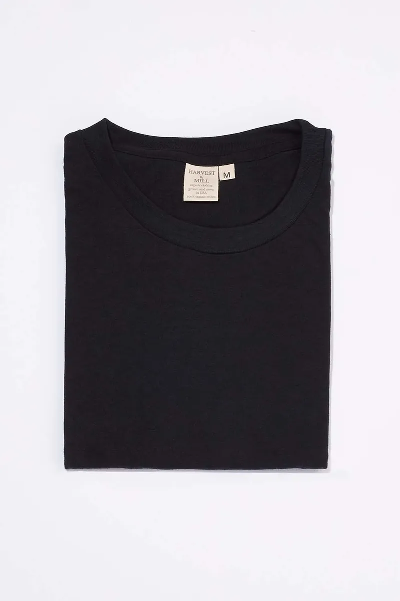 Men's Organic Crew Tee in Black 7