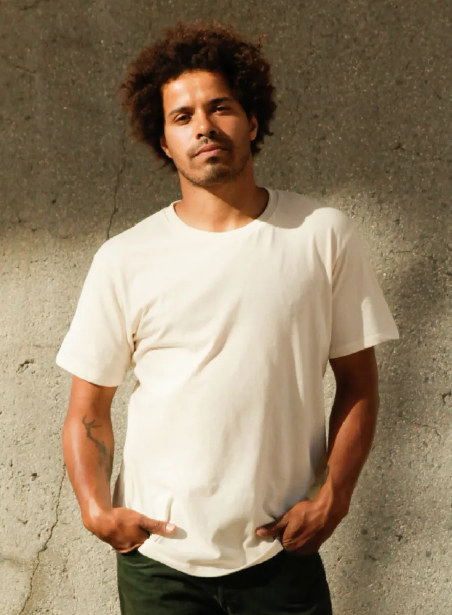 Men's Organic Crew Tee in Natural 4