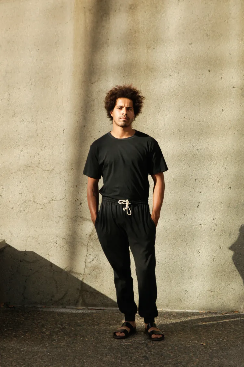 Men's Organic Jogger Pants in Black 4