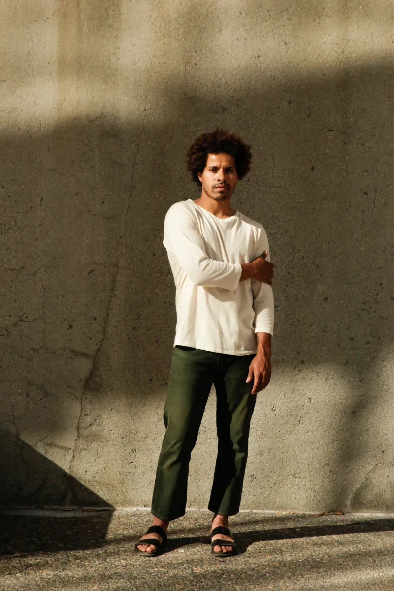 Men's Organic Raglan in Natural 2