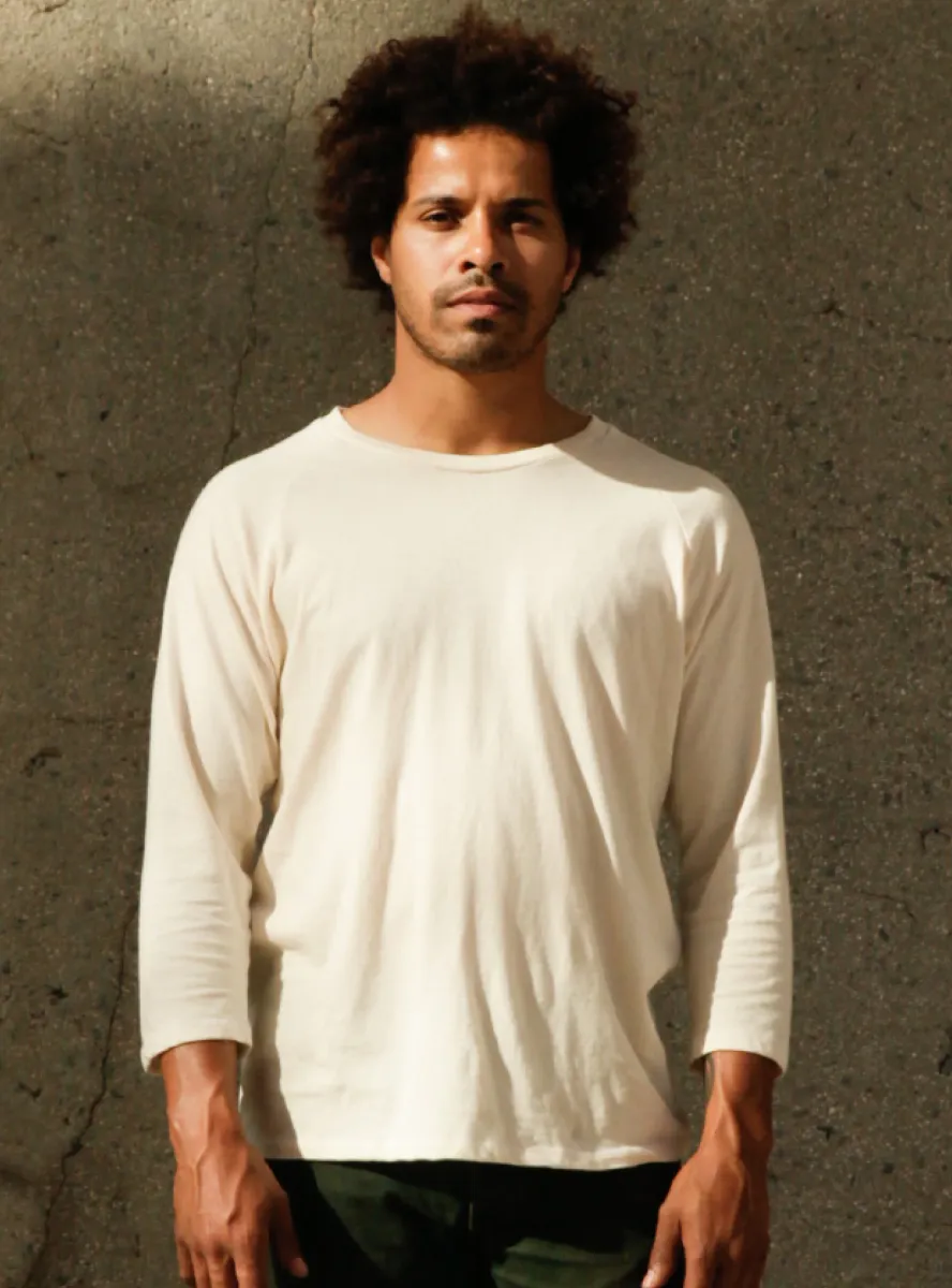 Men's Organic Raglan in Natural 5
