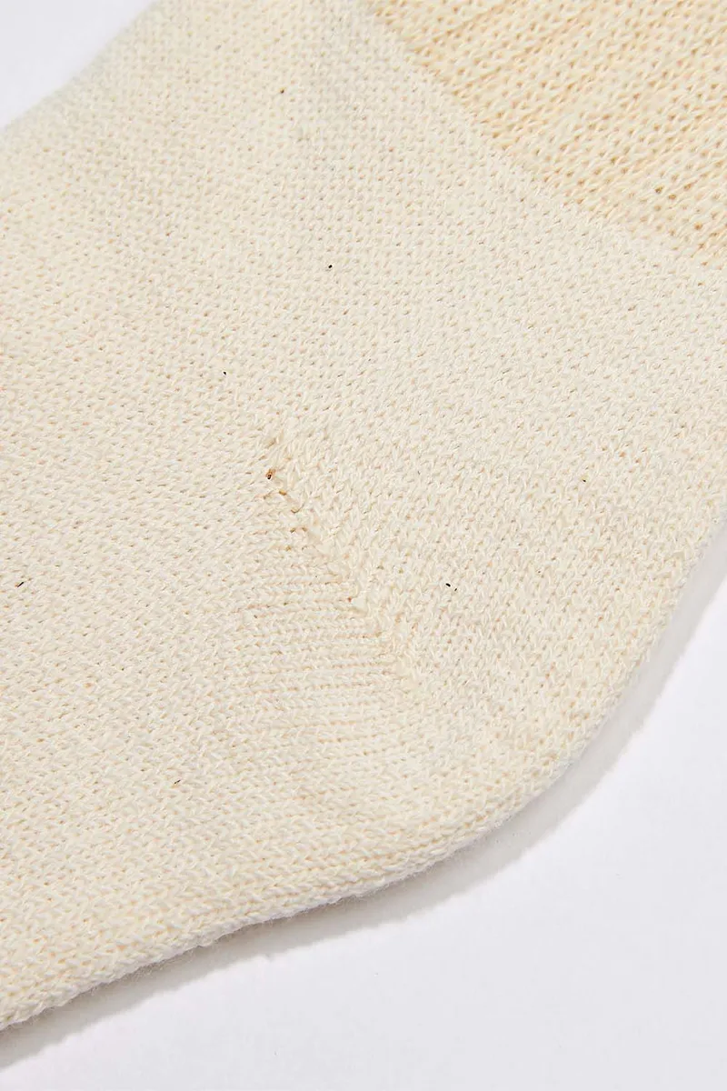 Women's 6 Pack Organic Cotton Socks Natural-White Crew 5