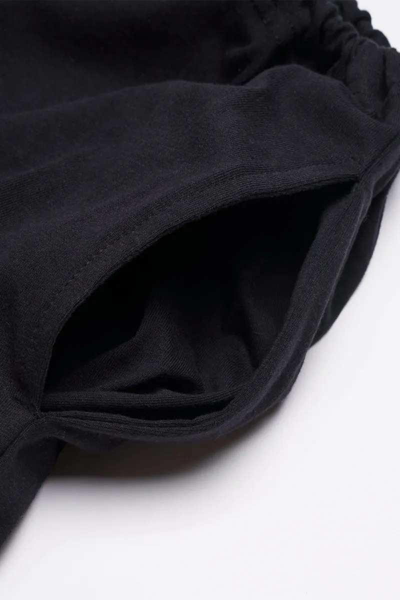 Women's Organic Drawstring Only Lounge Pants in Black 4