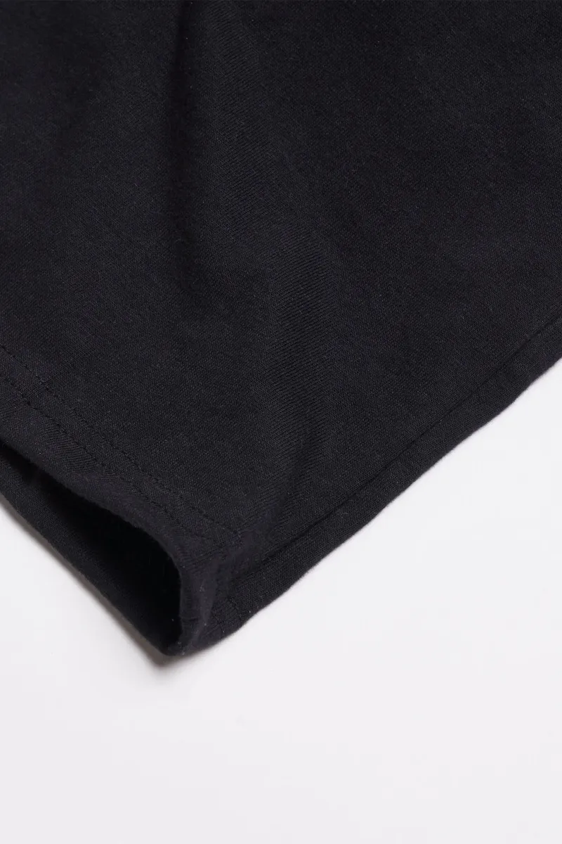 Women's Organic Drawstring Only Lounge Shorts in Black 5