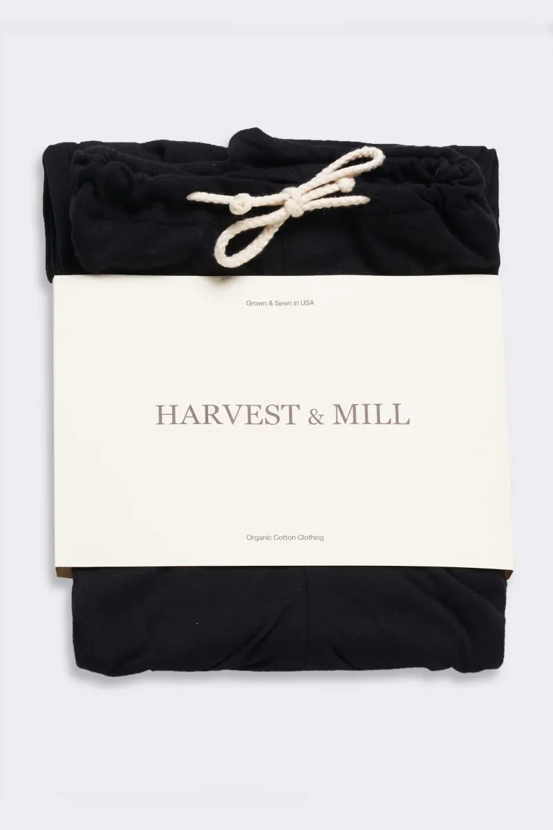 Women's Organic Drawstring Only Lounge Shorts in Black 6