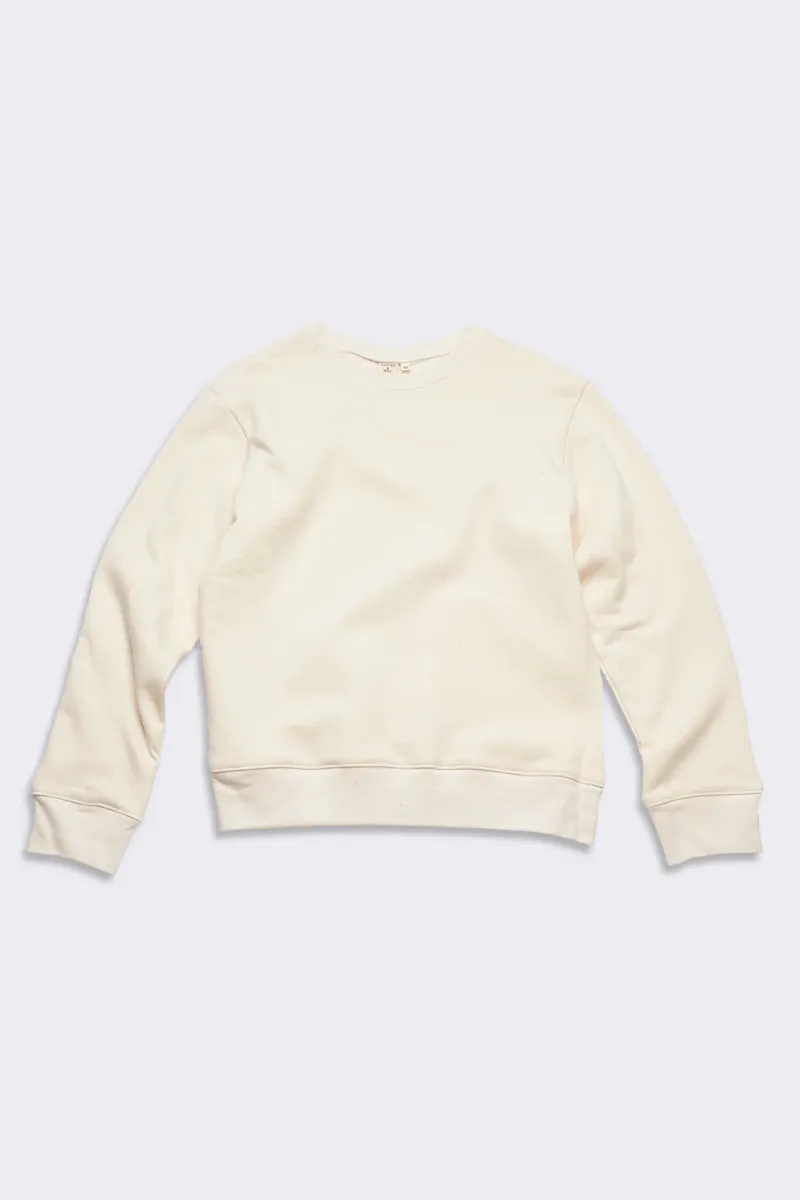 Women's Organic Heavyweight Crew Sweatshirt in Natural 3