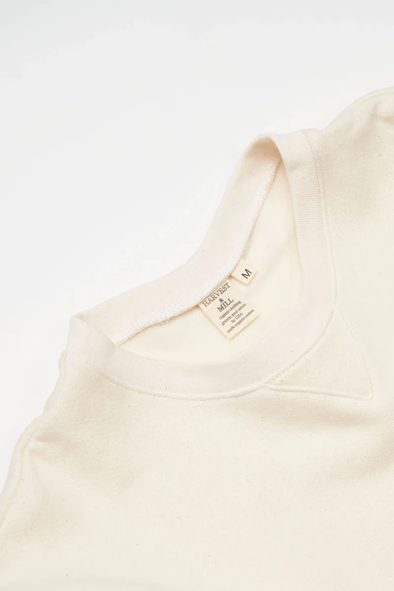 Women's Organic Heavyweight Crew Sweatshirt in Natural 4