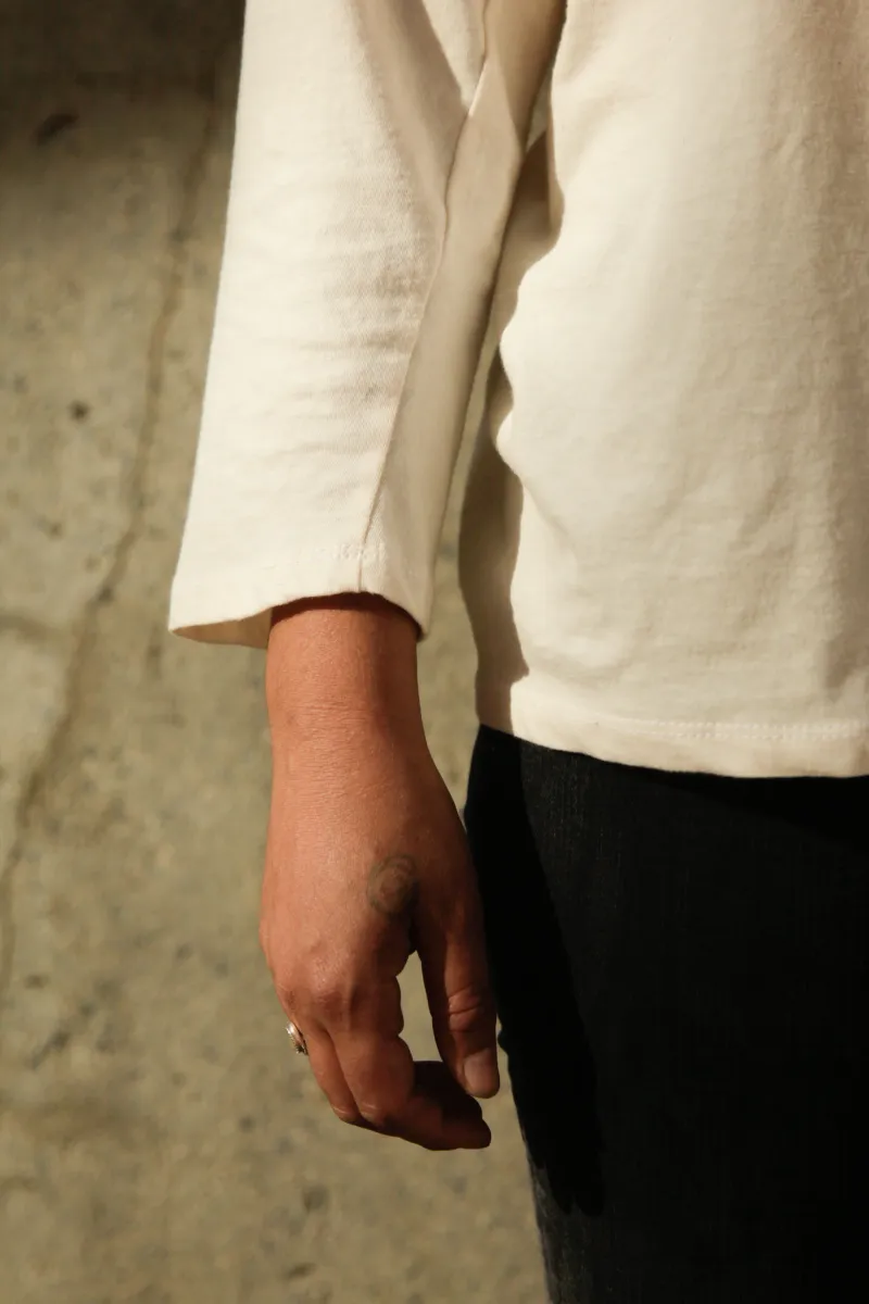 Women's Organic Raglan in Natural 3