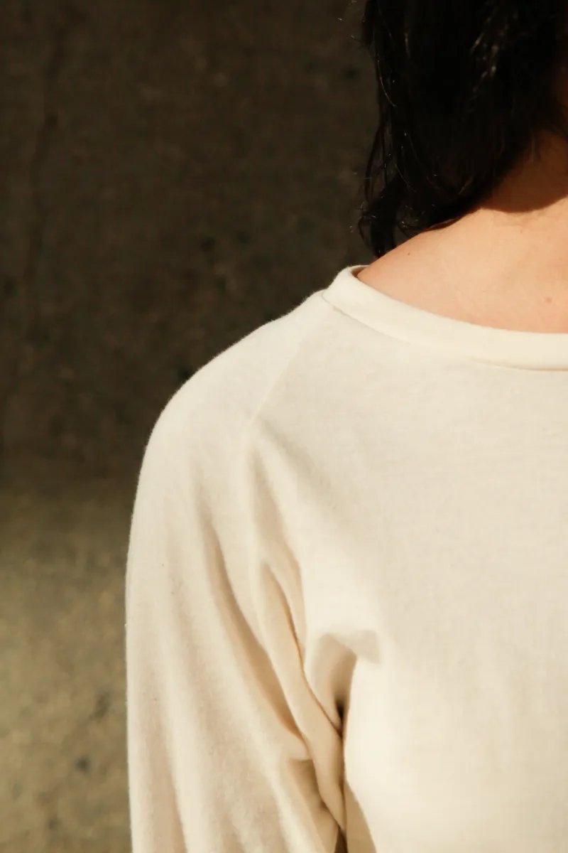 Women's Organic Raglan in Natural 4