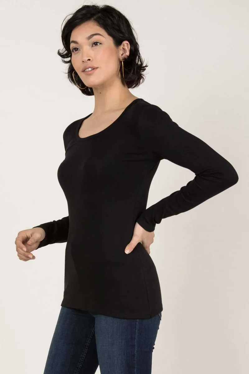 Active Long Sleeve Scoop Tee 2