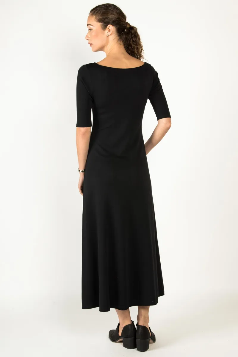 Elbow Sleeve Boatneck Dress 4