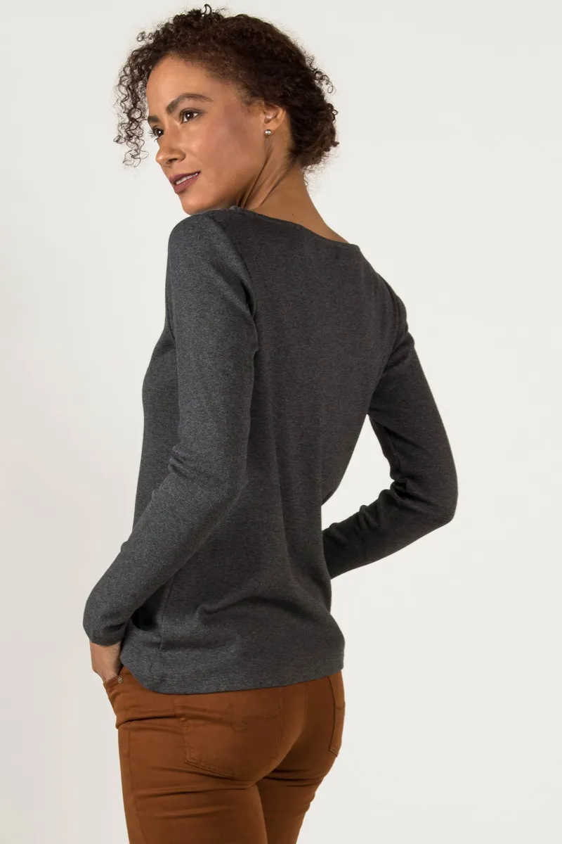 Essential Rib Boatneck Tee 2