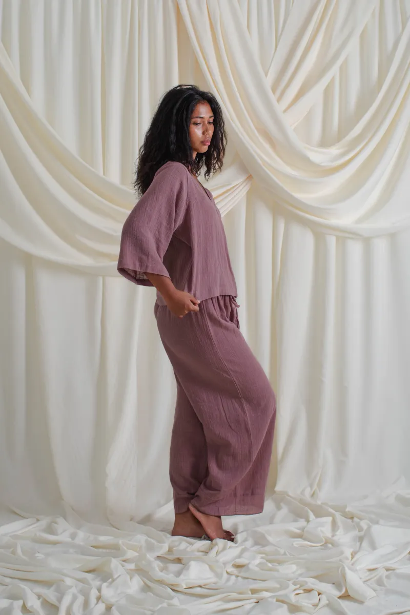 Flow Wrap Top Mauve 3
