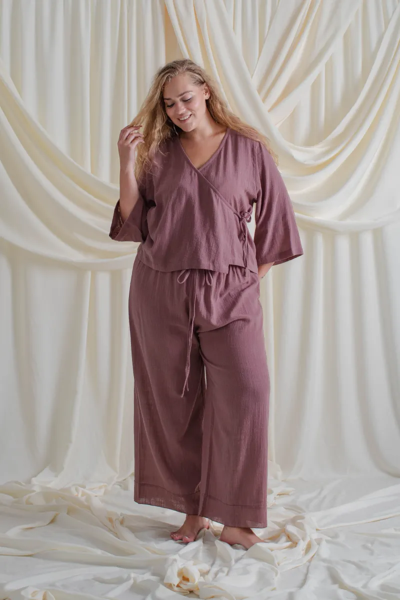 Flow Wrap Top Mauve 9