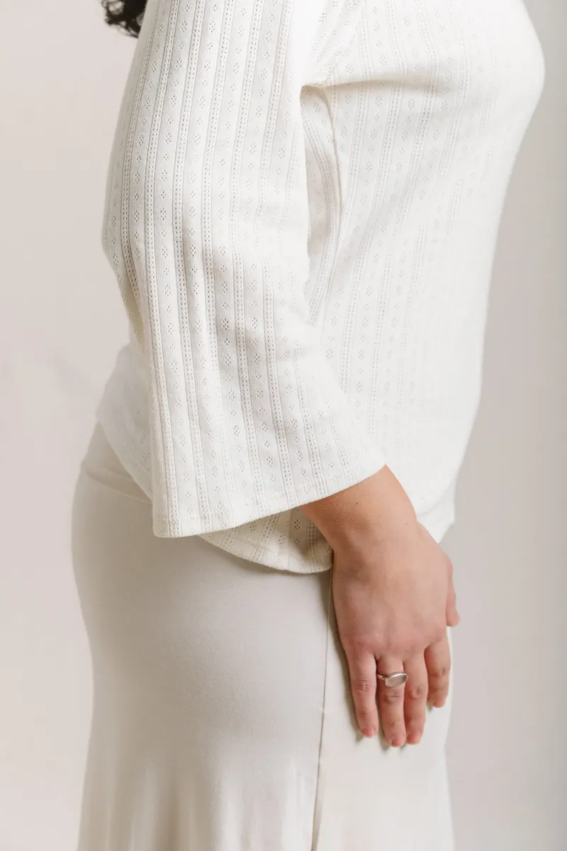 Luana Pointelle Longsleeve Cloud 6
