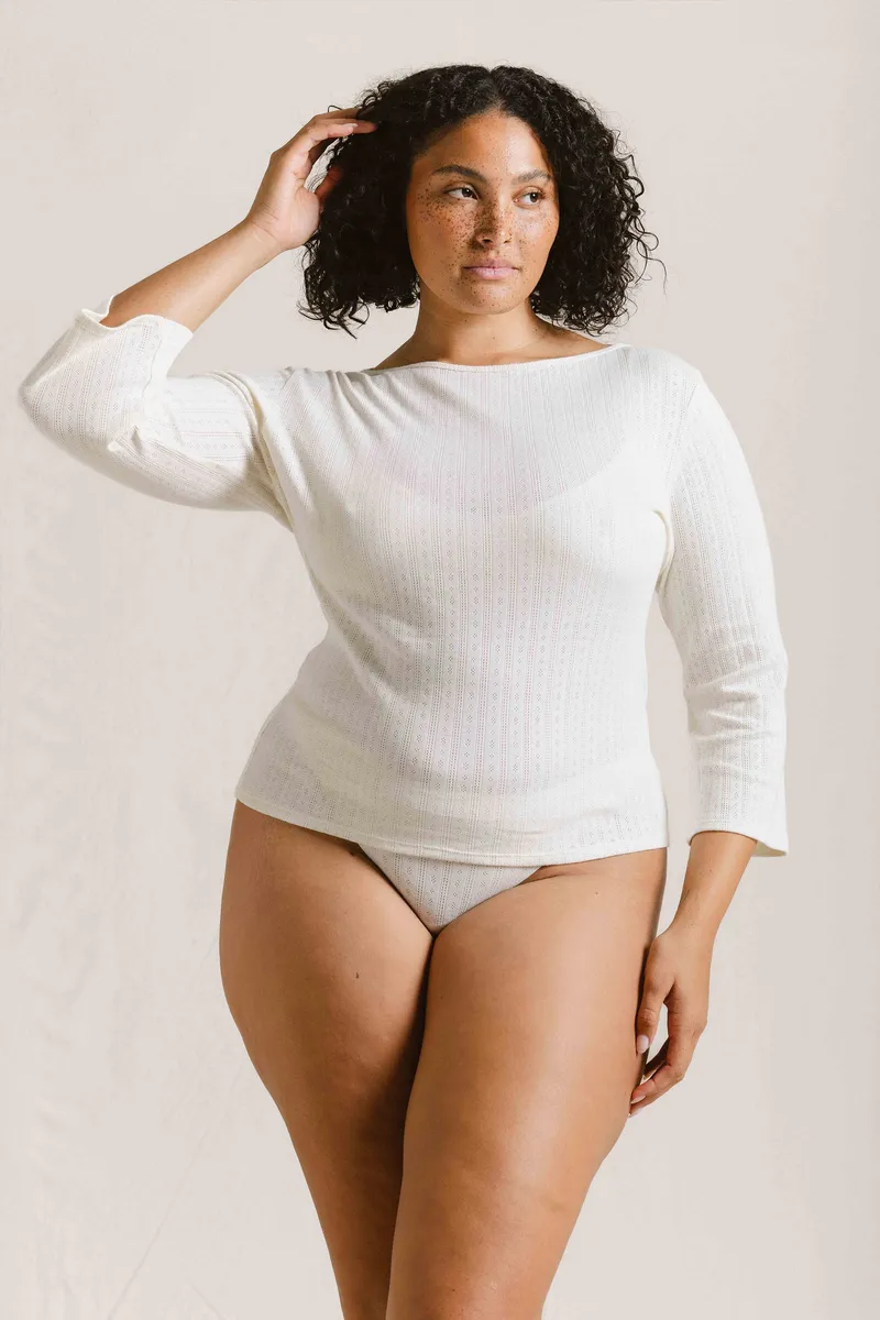 Luana Pointelle Longsleeve Cloud 7