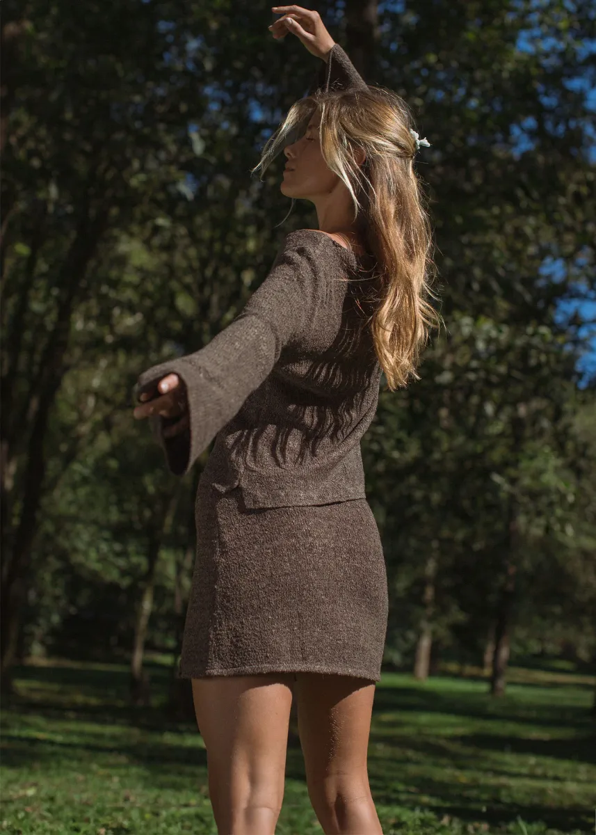 Paloma Mini Skirt Truffle 2